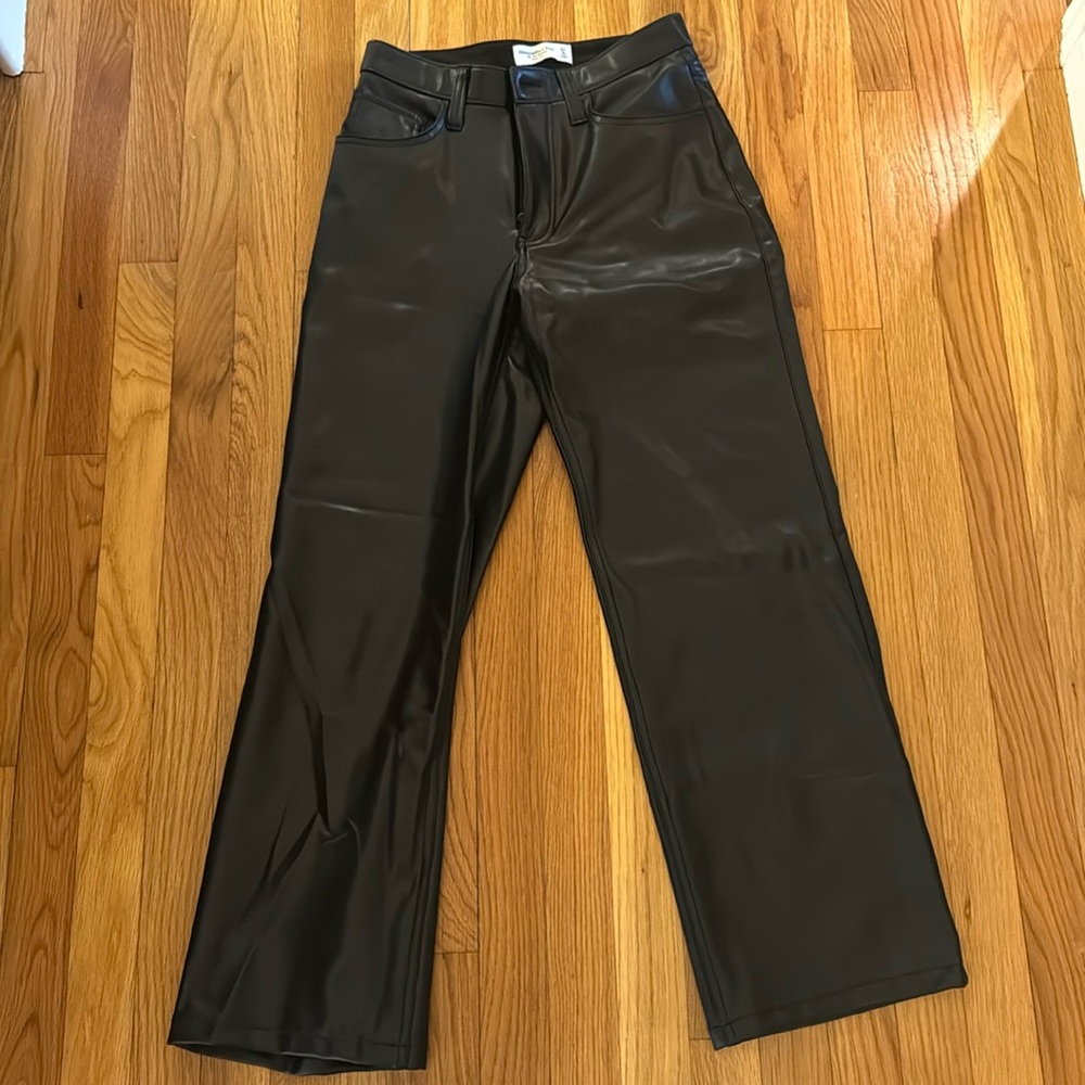 High Rise Abercrombie Leather Pants